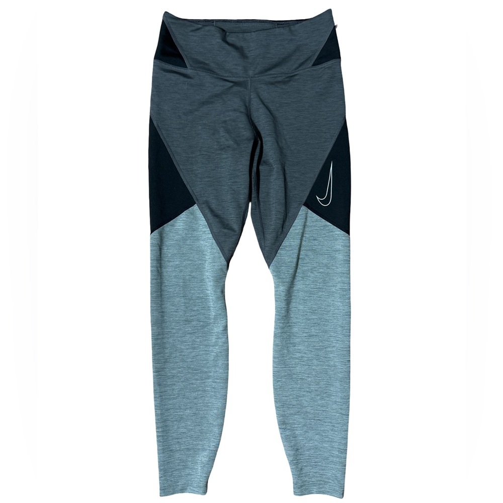 Nike Womens Gray and Black Full Length Leggings